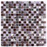 Mosaique carrelage verre 1 plaque NOIR MIX