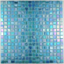 pate de verre mosaique RAINBOW AZUR