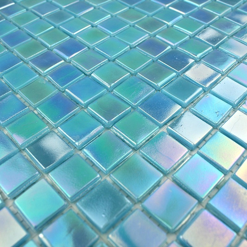 pate de verre mosaique RAINBOW AZUR