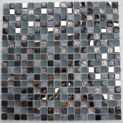 Mosaique noir de verre et pierre mvp-galb