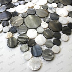 REDONDO grey mother-of-Pearl tile mosaic 1sqm