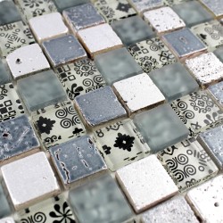 Mosaic bathroom shower wall...