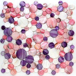 mosaique nacre carrelage REDONDO VIOLET