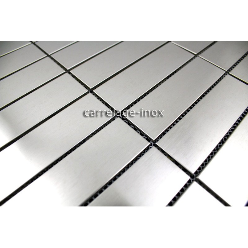 carrelage inox mosaique 1 plaque RECTANGULAR98