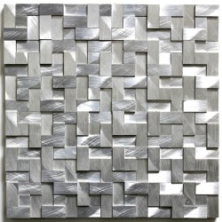 mosaïque aluminium credence cuisine fond de hotte 1m Sekret