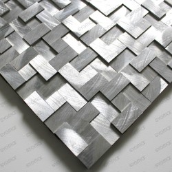 mosaico aluminio frente cocina ducha baño 1m Sekret