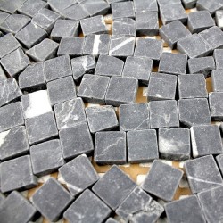 Mosaic tile stone 1 plate LULLI black