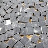 Mosaic tile stone 1 plate LULLI black