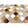 Mosaique carrelage verre 1 plaque HONEY