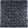 Mosaique carrelage verre 1 plaque NOIR MIX