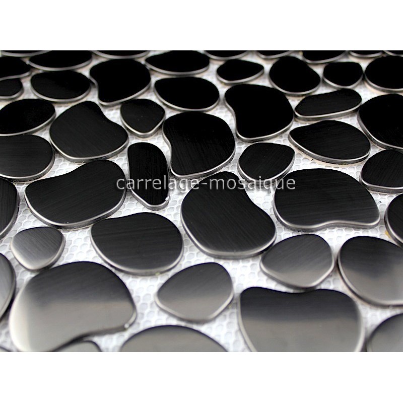 carrelage inox mosaique acier inoxydable GALETNOIR