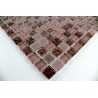 Carrelage mosaique verre 1 plaque OPUS MARRON