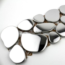 borer stainless stell mosaic 1pc Galet miroir