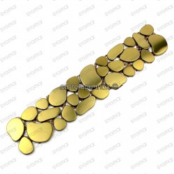 borer stainless stell mosaic 1pc Galet gold