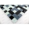 Mosaique verre pour douche italienne hammam Cubic noir 1m2