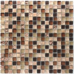 Glass and stone mosaic shower bathroom splashback ottawa 1sqm