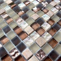 Mosaique verre et pierre crédence cuisine douche ottawa 1m2