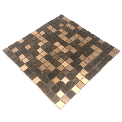 Mosaique inox crédence de cuisine fond de hotte SOUL