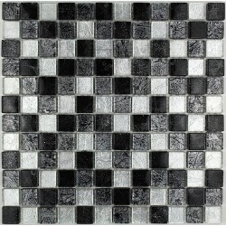 suelo mosaico cristal ducha baño frente cocina 1m2 lux noir 23