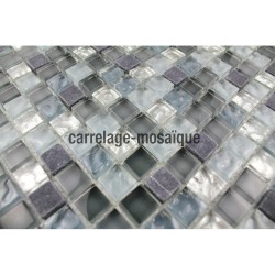 Mosaique verre et pierre credence cuisine mezzo 1m2