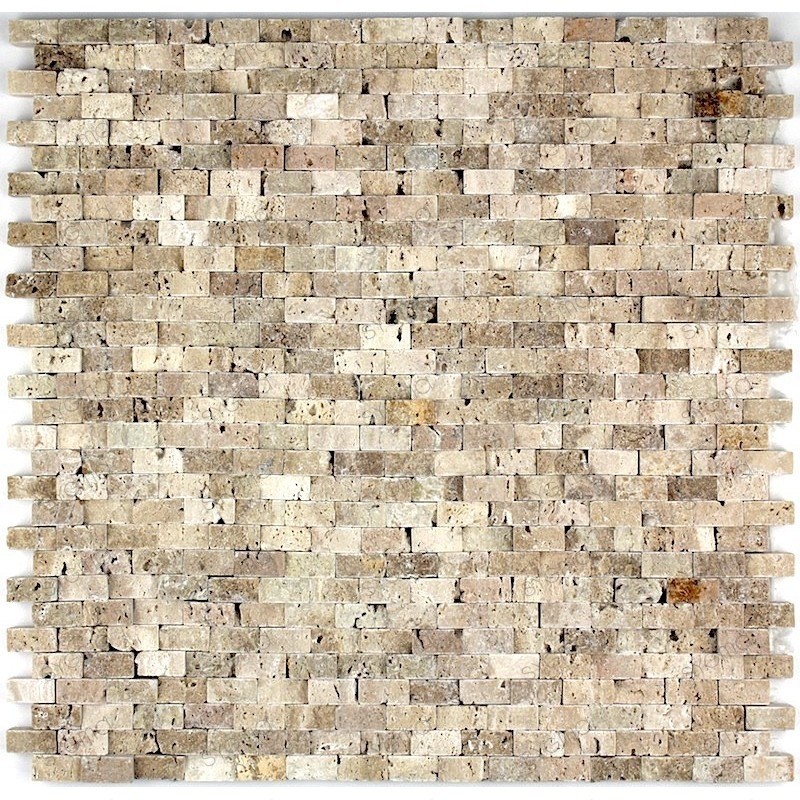 Mosaique de pierre credence cuisine cinza beige 1m2