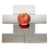 Mosaique inox credence cuisine brick 150 miroir