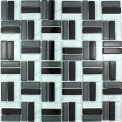Mosaic tiles glass city noir 1sqm