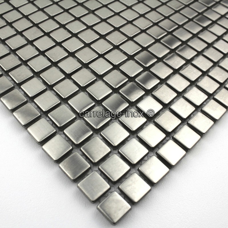 sample of stainless stell mosaic for splashback model Alea