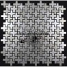 sample of stainless stell mosaic for splashback shower or bathroom Cross