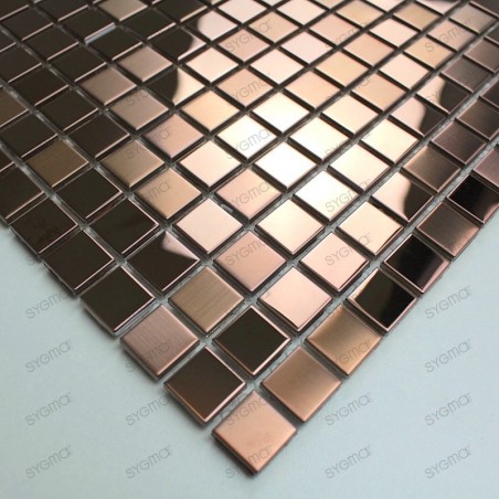 Mosaico de acero inxidable para cocina y ducha Mixtion cuivre