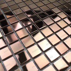Mosaico de acero inxidable para cocina y ducha Mixtion cuivre