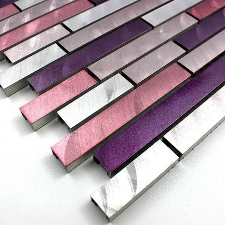 Aluminium mosaic sample for splashback worktop Blend violet