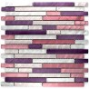 Aluminium mosaic sample for splashback worktop Blend violet