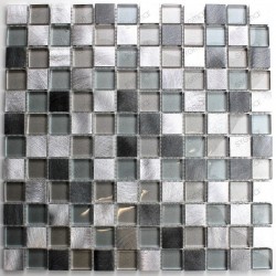 Aluminium mosaic sample for splashback worktop kitchen Heho