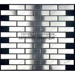 Mosaico de acero inxidable para cocina y ducha Brick 64 muestra