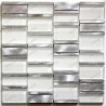 Aluminium mosaic sample for splashback worktop kitchen Albi Blanc
