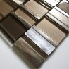 Mosaico de Aluminio muestra para cocina y banos Albi Marron