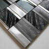 Aluminium mosaic sample for splashback worktop kitchen Albi Gris