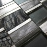Aluminium mosaic sample for splashback worktop kitchen Albi Gris