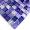 Mosaique aluminium credence cuisine Nomade violet echantillon