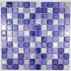 Aluminium mosaic sample for splashback kitchen worktop Nomade Violet