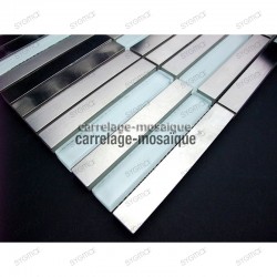 Stainless stell mosaic splashback kitchen Multi liner sample