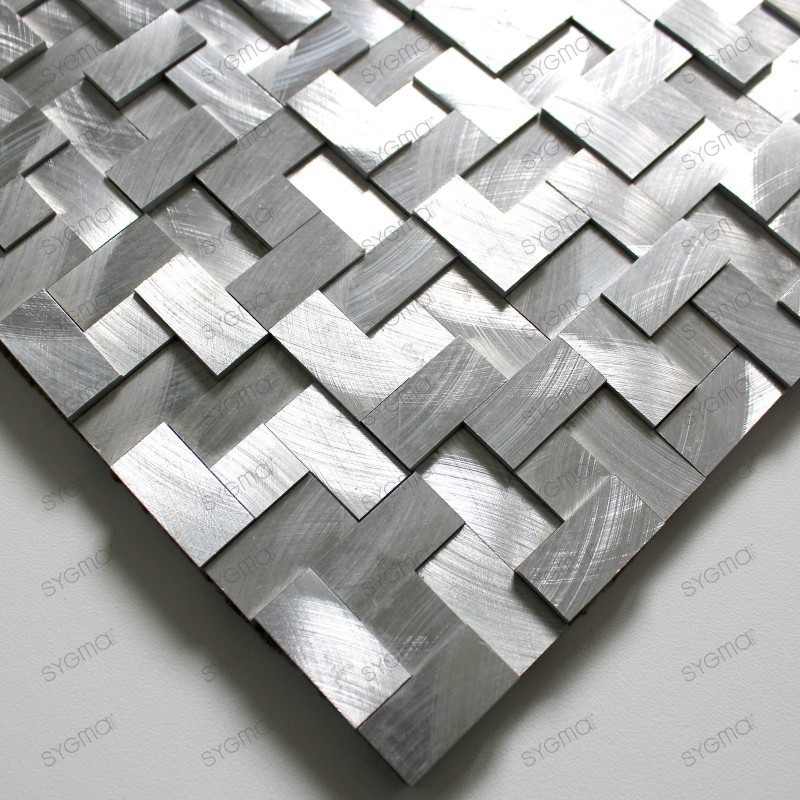 Aluminium mosaic for splashback worktop kitchen Konik sample