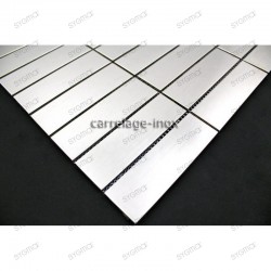 Mosaico de acero inoxidable para encimera cocina rectangular 98 muestra