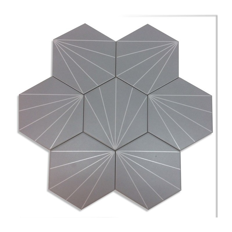 Cement tiles 1sqm patchwork Fyler Gris