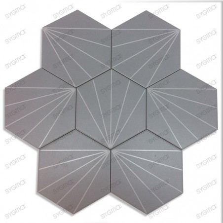 Cement tiles 1sqm patchwork Fyler Gris