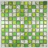 Aluminium mosaic sample for splashback worktop Nomade Orange