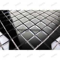 Mosaic for italian shower sample glass mosaic reflect noir