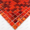 Glass mosaic sample for italian shower bathrrom gloss orange
