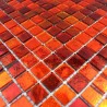 Mosaique salle de bain et douche echantillon gloss orange